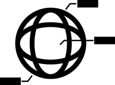 Globe Analytics Silhouette Cutting Svg Files, Free Vectors File